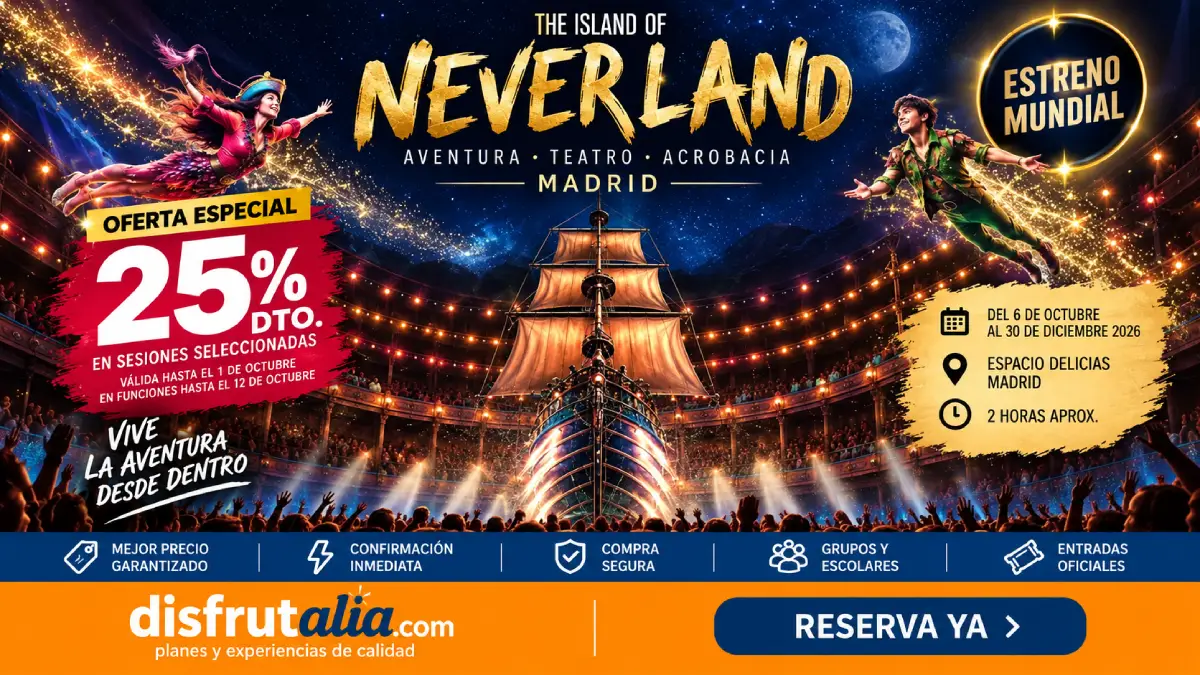 The story of Neverland - Circo inmersivo Madrid Navidad 2026